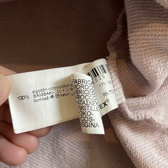 Zara Size Small Short Sleeve Pizza Graphic Crew Neck Pullover Sweatshirt Pink - Picture 6 of 9